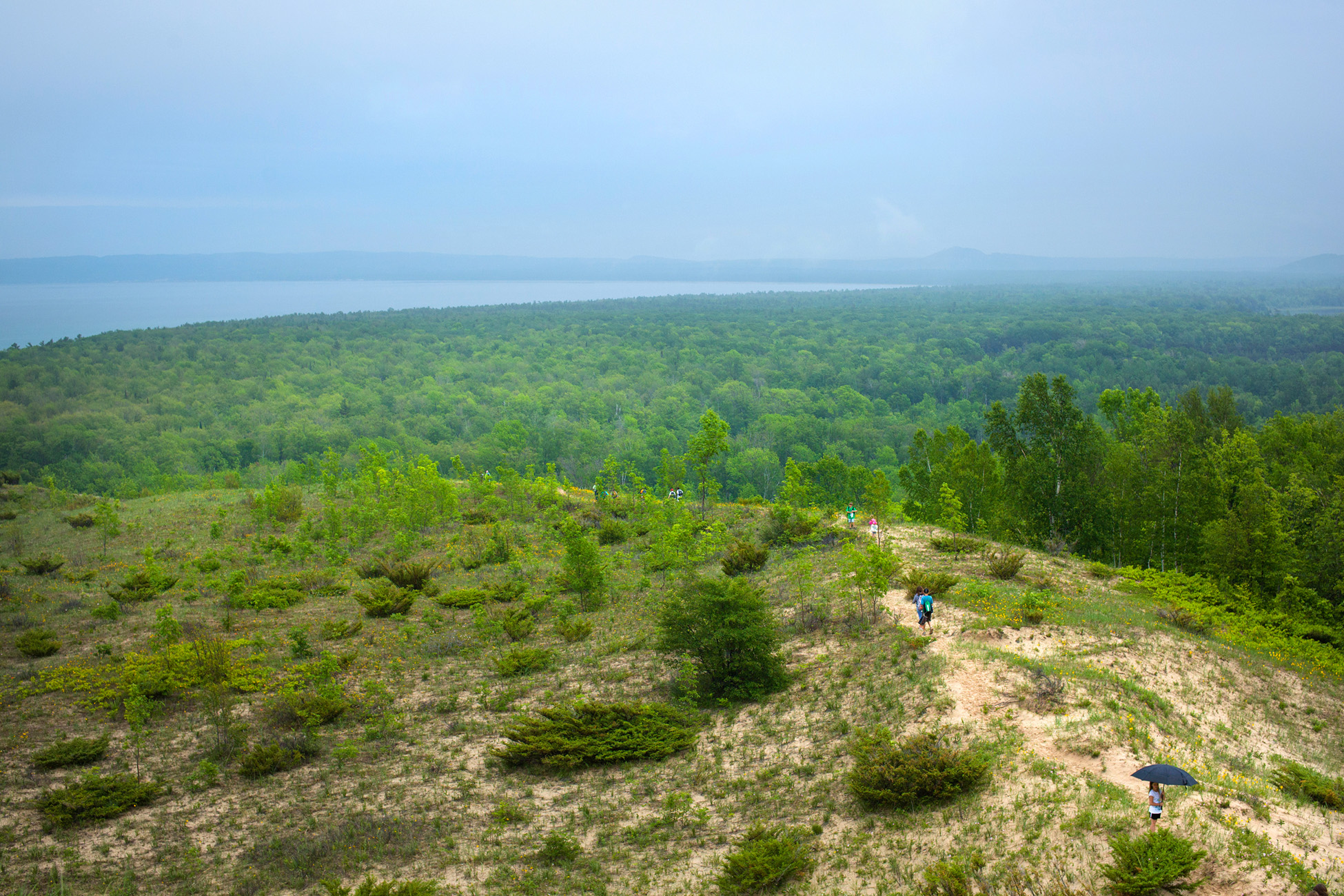 Pyramid Point view to Good Harbor Bay by photographer Thomas Kachadurian