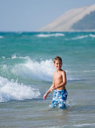 Noah at Lake Michigan by Photographer Thomas Kachadurian