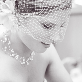 beautiful bride with veil by Traverse City Wedding Photographer Thomas Kachadurian
